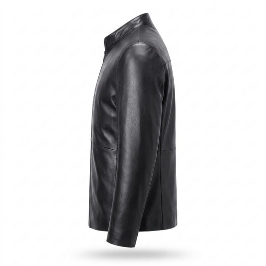 Lederjacken Outlet24 - Zikir | Gefüttert Hochgeschlossen Lederjacke Herren