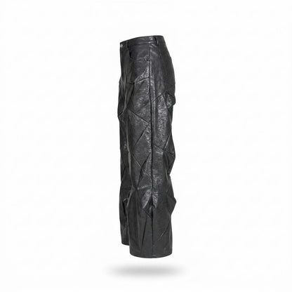 Lederjacken Outlet24 - Cotod | Weit Geschnittene Strukturierte Hose Unisex