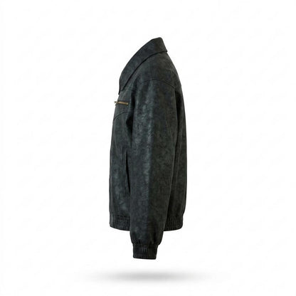 Lederjacken Outlet24 - Nakom | Strukturierte Gefütterte Lederjacke Unisex