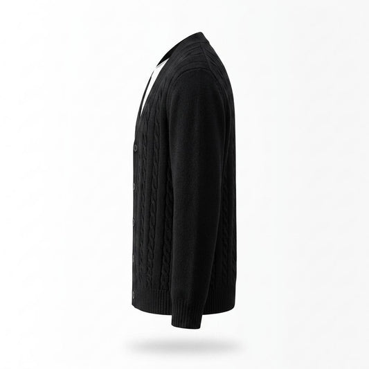 Lederjacken Outlet24 - Zabat | Strukturierter Langärmliger Cardigan Herren