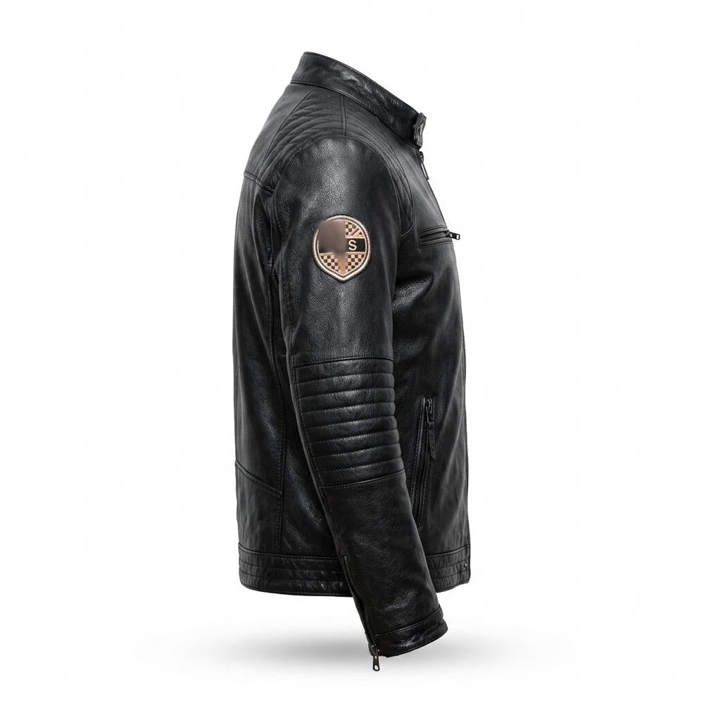 Lederjacken Outlet24 - Mafil | Gesteppt Tailliert Lederjacke Herren