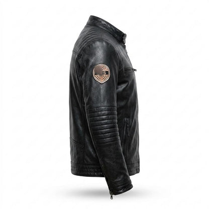 Lederjacken Outlet24 - Mafil | Gesteppt Tailliert Lederjacke Herren