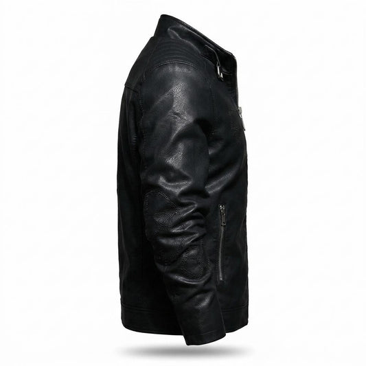 Lederjacken Outlet24 - Cosil | Gesteppt Bestickt Lederjacke Herren