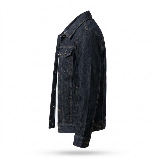 Lederjacken Outlet24 - Romem | Geknöpft Denim Jacke Unisex