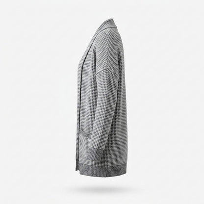 Lederjacken Outlet24 - Aukos | Strukturierter Offener Cardigan Damen
