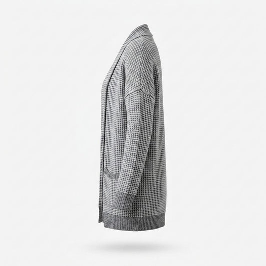 Lederjacken Outlet24 - Aukos | Strukturierter Offener Cardigan Damen